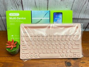 ROBOT KB10 Multi-Device Bluetooth & 2.4G Wireless Keyboard Original - Merah Muda